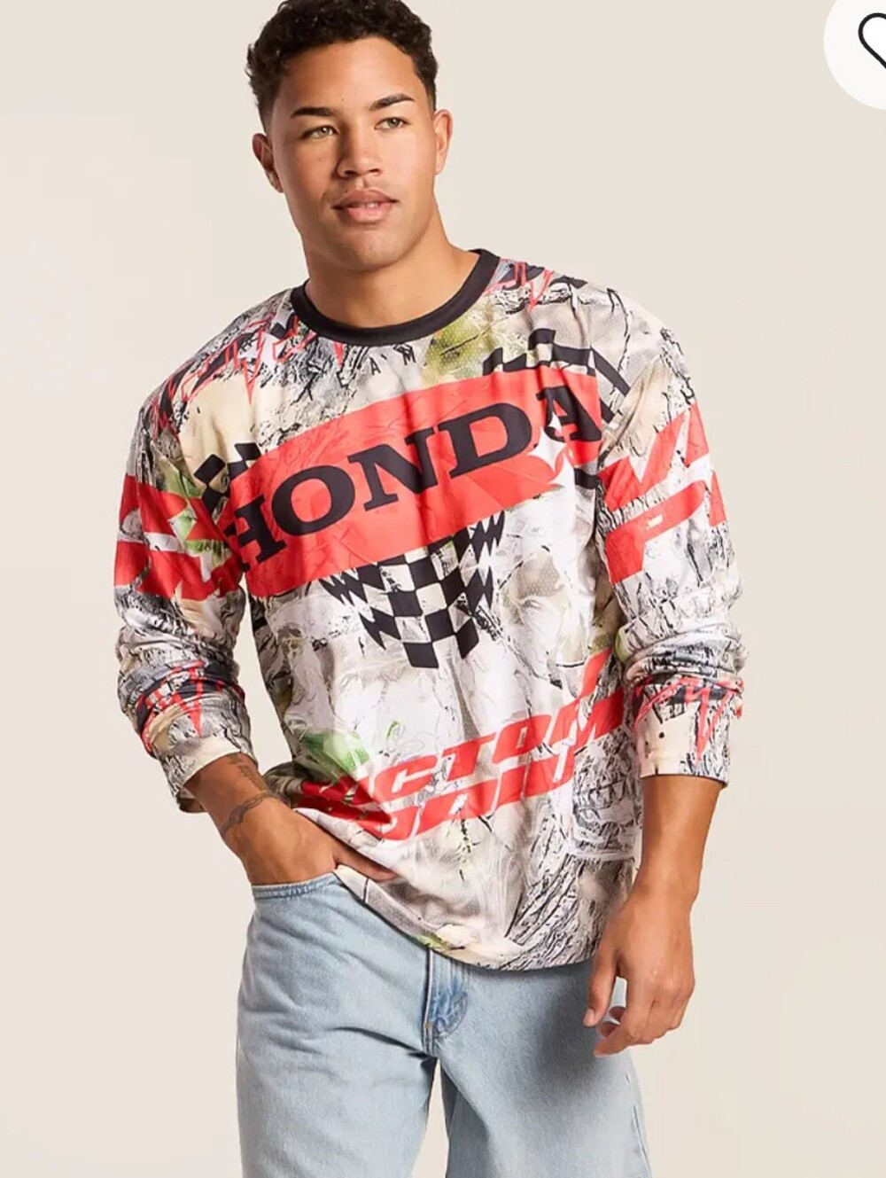 Honda Jt Racing Men's Skull Camo Jersey Moto Sz. XL